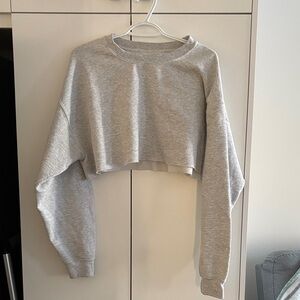 PrettyLittleThing Light Gray Crop Top